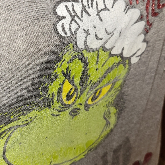 🛑Gray Grinch Pajama Dress with Red Accents - Picture 4 of 9